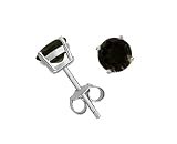 Sterling Silver 6mm Round Smoky Quartz Stud Earrings