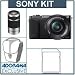 Sony Alpha NEX-3NL Compact ILC Digital Camera with 16-50mm Lens, Black - Bundle - with Sony 55-210mm f/4.5-6.3 Lens, 16GB SDHC Memory Card, Camera Carrying Case