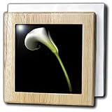 White Calla Lily - 6 Inch Tile Napkin Holder