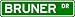 BRUNER Street Name Sign ~ Personalized Family Lastname Sign ~ Gameroom, Basement, Gar...
