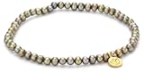 Satya Jewelry Champagne Pearls of Wisdom Yellow Gold Stretch Bracelet
