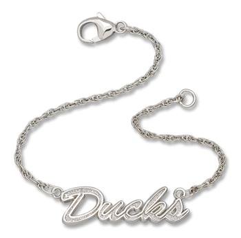 Anaheim Mighty Ducks NHL Sterling Silver Script Bracelet