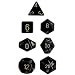 Sporting Goods : Chessex Dice: Polyhedral 7-Die Opaque Dice Set - Black with Gold