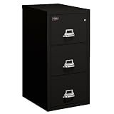 FireKing 319432CBL 3 Drawer 31-3/16D Black