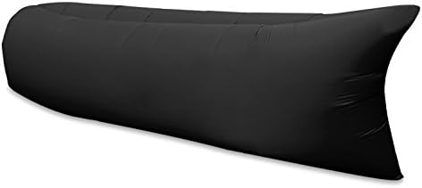 iSens Air Sleeping Bag Couch Inflatable Outdoor Sleep hangout Lounger Nylon Air Sofa, Portable Waterproof Compression Sacks for Camping, Beach, Park, Backyard, Travelling, Pool (Black)