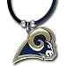 St. Louis Rams Logo Pendant w/Rubber Cord - NFL Football Fan Shop Sports Team Merchandise