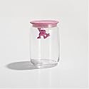 A di Alessi Gianni Glass Jar, Pink Lid, 90 cl, (AMDR05 P)