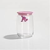 A di Alessi Gianni Glass Jar, Pink Lid, 90Cl (Amdr05P)