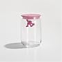A di Alessi Gianni Glass Jar, Pink Lid, 90 cl, (AMDR05 P)