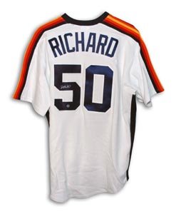 J.R. Richard Signed Houston Astros White Majestic Jersey