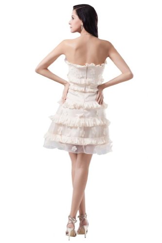 open lace back dress Vintage Pale Pink Lace Top Short Bridesmaid Dress with Tulle Skirt main image 1
