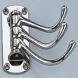 Coat & Hat Hook, Chrome & Brass