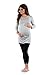 Womens Side Ruched Maternity Tunic Top by Rags and Couture - Made in USA,Heather Grey,Large