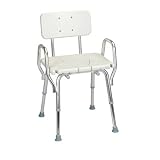 Shower Chair with Cut-Out Molded Seat and Arms