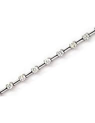 14K White Gold Diamond Bracelet