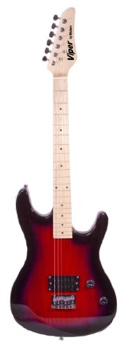 39 Inch RED Electric Guitar & Carrying Case & Accessories, (Guitar, Whammy Bar, Strap, Cable, Strings, & DirectlyCheap(TM) Translucent Blue Medium Guitar Pick)