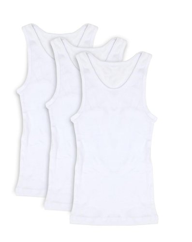 T-Cotton -3 Pack boys undershirt 100% cotton Tank Top sizes-1-14