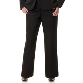 AK Anne Klein Plus Size Pants, Black Suit