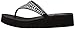 Skechers Cali Women's Vinyassa-Bindu Flip Flop,Black/Silver,8 M US