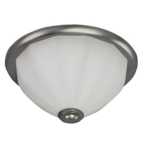 American Fluorescent FAF218SNSCT Facets Large Flush Mount, Satin Nickel by 