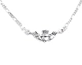 Celtic Anklet - 9.5" Sterling Silver Irish Celtic Claddagh Heart Ankle Bracelet
