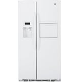Review GE  / GE GSHF6PHXWW 25.9 cu. ft. Side-by-Side Refrigerator with 3 Glass Shelves, Clear Gallon Door Storage, Refreshment Center, Turbo Cool Setting, Integrated Ice System and External Ice/Water Dispenser: White