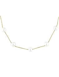14k Yellow gold 7-7.5 MM Freshwater Cultured Pearl Strand, 16"