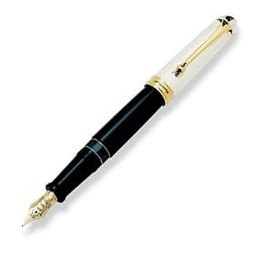 Aurora 88 Ottantotto 803 Silver Cap  Black Barrel Large Fountain Pen