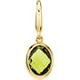 09.00X07.00 Mm 14K Yellow Gold Genuine Checkerboard Peridot Charm