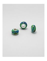 Glass Glass Beads In 92.5 Sterling Silver
