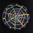 Rainbow Multi Spider Web Crocheted Hair Bun Cover- MEDIUM
