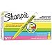 Sharpie Ink Indicator Highlighters, Narrow Chisel Point, Yellow, Pack of 12