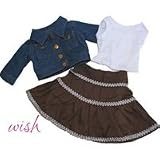 Denim Jacket Peasant Skirt - 18 Inch Doll Clothes/clothing Fits American Girl and Other 18