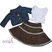 Denim Jacket Peasant Skirt - 18 Inch Doll Clothes/clothing Fits American Girl and Other 18