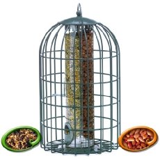 The Nuttery - Bird Feeder - Squirrel & Predator Proof 2-in-1 Nut/seed Grey » Extra Large