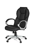 Zoom Produkt-Bild: Amstyle Matera Drehstuhl / Chefsessel, Leder schwarz