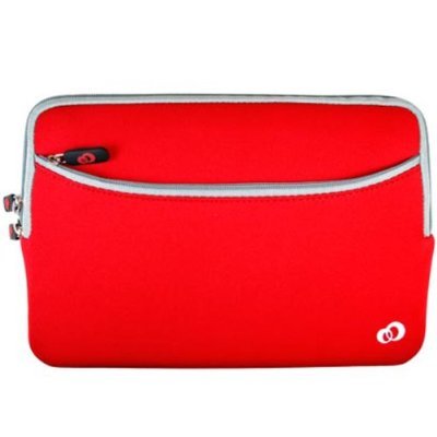 Kroo 11245 Zipper Sleeve for 10-Inch Portable Laptop (Red)