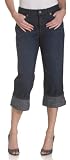 IZOD Womens 5 Pocket Cuffed Denim Cropped Pant