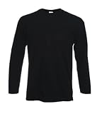 Fruit of the Loom long sleeve plain t-shirt Black XXL