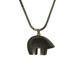Hematite Necklace 02 Animal Bear Fetish Silver Stone Crystal Healing Gunmetal 17