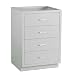 Looped Logic LL2435AE-SSAA Modular Steel Base Cabinet with Chemical Resistant Powder Coated Finish, 24" Length x 35.375" Height x 22" Depth, 4 Drawers