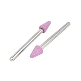 uxcell 研削ヘッド　研削ポイント　合金製　シルバートーン　6.6mm x 3mm 2個入り