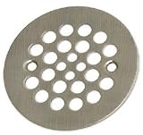 Pewter Round 4-1/4 Shower Grid Drain Strainer