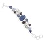 Cleversilver's 8 Inch+1Extension Lapis, Amethyst, Agate, Chalcedony And Cultured Freshwater Pearl Toggle Bracelet