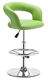 Zuo Modern Furniture Design Flute Bar Chair Green Leatherette 301322