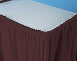Chocolate Brown Plastic Tableskirt 14' Solid (6pks Case)