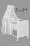 Produkt-Bild: Kinderbett | Gitterbett | "NELE" | 10-teilig | WEISS | umbaubar zum Juniorbett