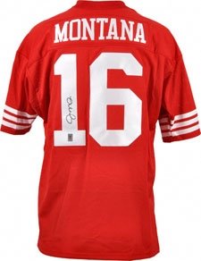 Montana, Joe Joe Montana autographed San Francisco custom jersey with stitched name and numbers. Com