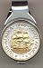 South African Penny &Ograve;Sailing Ship&Oacute; Two Tone Coin Spring Loaded Money Clip