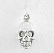 Small Three Dimensional Skull Pendant in Sterling Silver, #8292